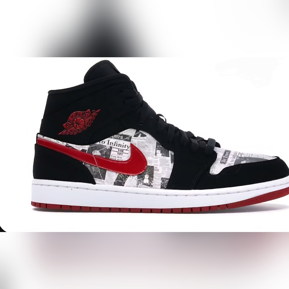 Jordan Black and Red Sneakers